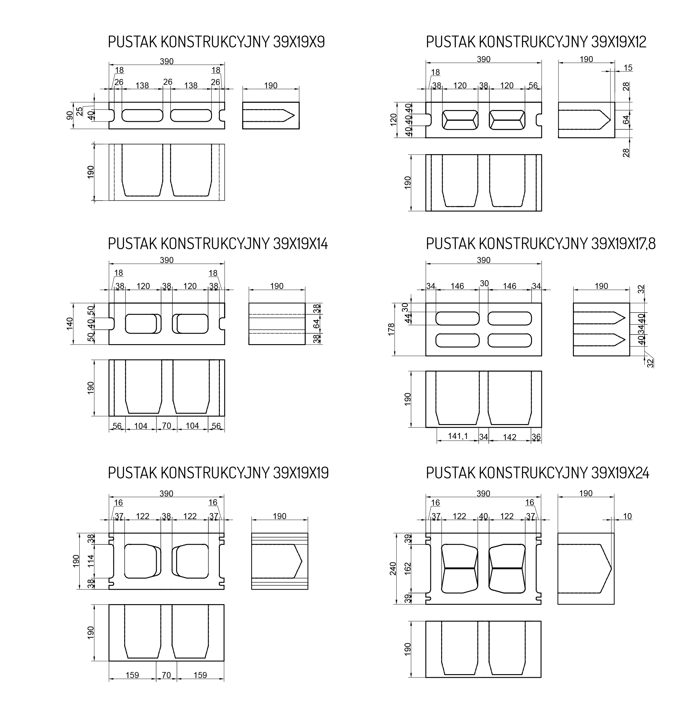konstrukcyjne pustaki