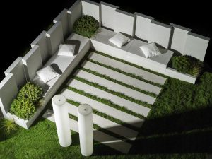 nowoczesne płyty betonowe w ogrodzie